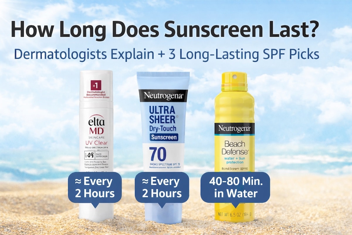 How Long Does Sunscreen Last? Dermatologists Explain + 3 Long-Lasting