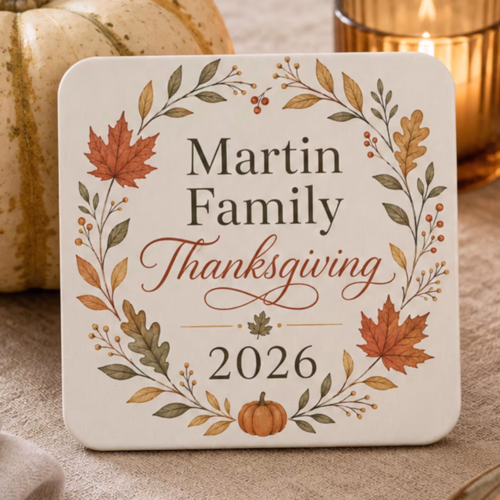 Custom Thanksgiving Coasters